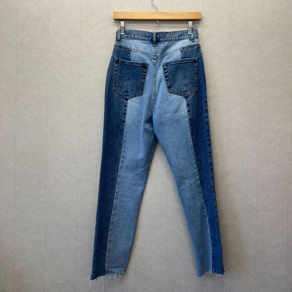 Pacsun High Rise Straight Medium Wash two tone Jeans Size 26 - Picture 7 of 9